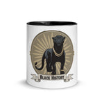 Black History Black Panther Mug with Color Inside - Roots of Black