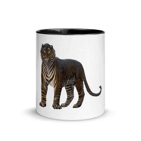 Black Orange Tiger Mug with Color Inside - Roots of Black