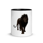 Black Lion Mug with Color Inside - Roots of Black