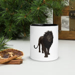 Black Lion Black Mug with Color Inside