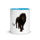 Black Lion Mug with Color Inside - Roots of Black