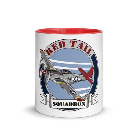 Red Tail Squadron Mug with Color Inside - Roots of Black