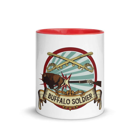 Buffalo Soldier Mug with Color Inside - Roots of Black