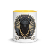 Black History Black Panther CU Mug with Color Inside - Roots of Black