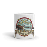 Buffalo Soldier White glossy mug - Roots of Black