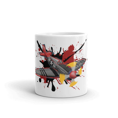 Red Tail White Glossy Mug - Roots of Black