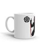 Yaskue Noir Samurai White Glossy Mug - Roots of Black