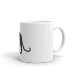 Black Orange Tiger White glossy mug - Roots of Black