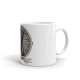 Black History Black Panther CU White glossy mug - Roots of Black