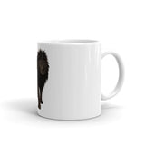 Black Lion White glossy mug - Roots of Black