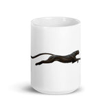 Black Cheetah White glossy mug - Roots of Black