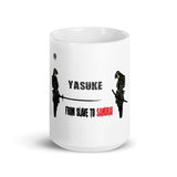 Yasuke From Slave to Samurai White glossy mug - Roots of Black