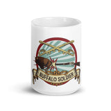 Buffalo Soldier White glossy mug - Roots of Black