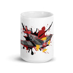 Red Tail White Glossy Mug - Roots of Black