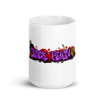 Black Reign Graffiti White glossy mug - Roots of Black