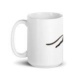 Black Cheetah White glossy mug - Roots of Black