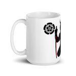 Yaskue Noir Samurai White Glossy Mug - Roots of Black