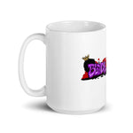 Black Reign Graffiti White glossy mug - Roots of Black