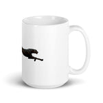 Black Cheetah White glossy mug - Roots of Black