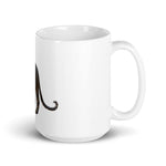 Black Orange Tiger White glossy mug - Roots of Black