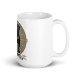 Black History Black Panther White glossy mug - Roots of Black